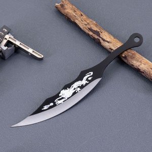 سكين جيب بشفرة ثابتة للتدريب بطلاء أسود عالي الجودة سكين نجاة قتالية تكتيكية بحافة واحدة - Product Image 4