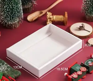 IMEE Custom Luxury Christmas Red Gold Fancy Chocolate Cookie Candy Cake scatola da forno con coperchio trasparente confezione regalo per san valentino