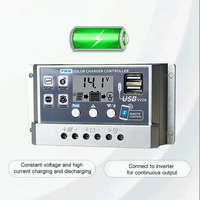 Contrôleur de charge solaire MPPT PWM Wifi Bluetooth 10A 30A 12V 24V Auto Double USB Déchargeur de charge Affichage LED pour panneau solaire