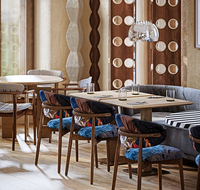Ensemble de mobilier de café personnalisé, tables et chaises de restaurant commerciales de luxe pour café, hôtel, restaurant, projet de restauration fine