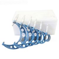 Micromètres à pointe en carbure, outils de mesure, 6 pièces, 3 pièces, 4 pièces/ensemble, plage de 0 à 150 mm, avec cadre extérieur peint, accessoires pour machines-outils