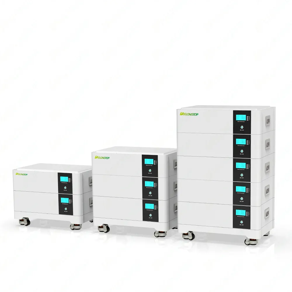 24V 200Ah LifePO4 Stacked Lithium Battery with 48V 100Ah Solar Energy Storage 5Kwh RS232 Communication Port