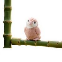 Peluche Perroquet Mignon d'Automne, Adorable Oiseau en Peluche, Compagnon Réconfortant pour le Coucher, Cadeau d'Anniversaire Idéal en Polyester