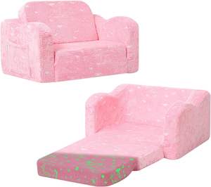 Canapé enfant pliable, doux, en peluche, écologique et lumineux dans le noir, pour enfants de plus de 2 ans - Product Image 1