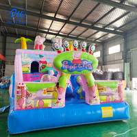 Château gonflable à thème cochon pour enfants, château gonflable extérieur, aire de jeux gonflable carrée, équipement d'amusement, fabricant