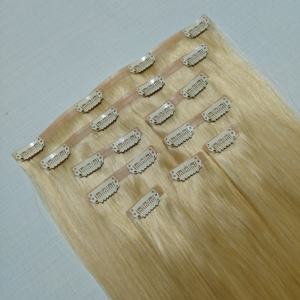 Clip de noyade Double de qualité supérieure dans l'extension de cheveux 100% pince sans couture de cheveux européens Remy dans l'extension de cheveux - Product Image 5