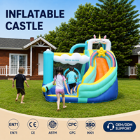 Toboggan aquatique gonflable en tissu Oxford robuste pour fêtes en plein air, jeux d'enfants, design personnalisé disponible
