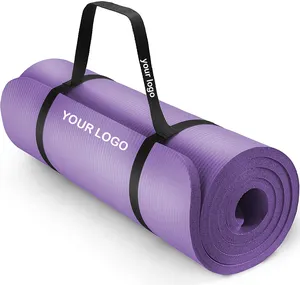 Bilink màu hỗn hợp tùy chỉnh 183*61cm NBR yoga mat dày 15mm với logo tập thể dục Mat tập thể dục mat