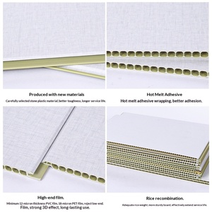 Paneles de Pared Modernos de PVC, Paneles Decorativos para Paredes de Uso Doméstico, Paneles Integrados para Techo y Pared, Impermeables, Venta al Por Mayor - Product Image 4