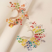 Nouvelles Manchettes d'Oreille Fée Elfes Colorées Faites à la Main Sans Perçage, Style Forêt, Cadeau d'Anniversaire pour Femme