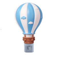 Veilleuse LED en forme de montgolfière, taille moyenne, rotative à 360°, lumière douce et chaude, décoration de chambre d'enfant, cadeau, vente en gros, OEM d'usine