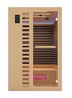Salle de sauna infrarouge à spectre complet en bois de pruche canadien pour 4 personnes et sauna portable à faibles champs électromagnétiques Sauna intérieur