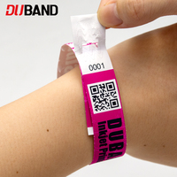 Bracelets Tyvek imprimables jet d'encre couleur avec numéro de série, résistants à la déchirure, étanches, pour événements et contrôle d'accès