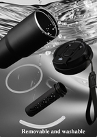 Nouveau gobelet à café en acier inoxydable à double paroi, avec couvercle à double fonction, gobelet isotherme sous vide, mug à café de voyage avec infuseur à thé
