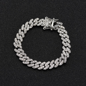 Cadena Cubana RQ Iced Out con Diamantes de Imitación de Aleación de 9mm, Collar y Pulseras de Eslabones Cubanos, Joyería Barata para Raperos, Cadenas de <span class=keywords><strong>Oro</strong></span> - Product Image 4