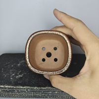 Pot Bonsai Berlapis Glasir Yixing Berkualitas Tinggi Mini