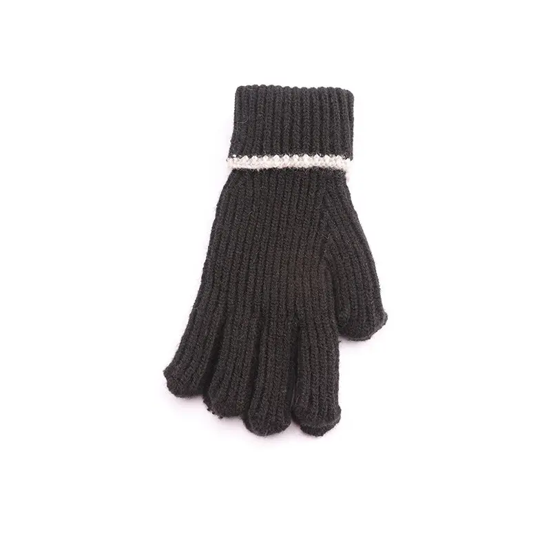 Guanti invernali invernali da uomo e da donna guanti a cinque dita in maglia da autunno e inverno