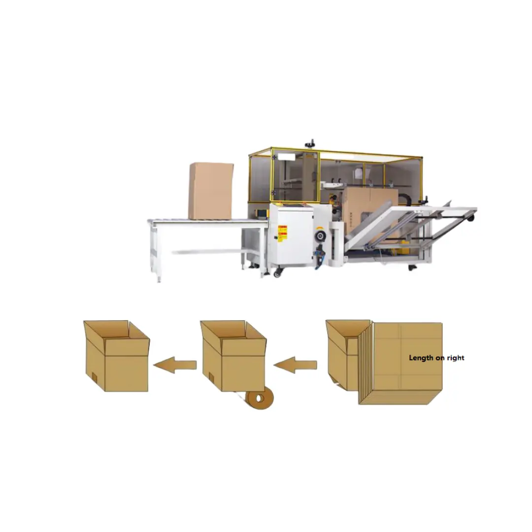 Cheap Mode Box Case Carton Erector Machine With Bottom Taping Manufacture