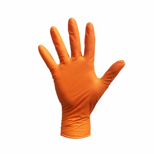 Together Disposable Orange Nitrile Gloves Raised Micro-Diamond Texture Antistatic Industrial Repair Use - Product Image 1
