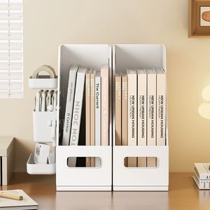<b>Desktop</b> Book Organizer Folding Bookshelf 1 Layer Rectangle Standing Type For Books Office Storage Minimalist Design - Product Image 5
