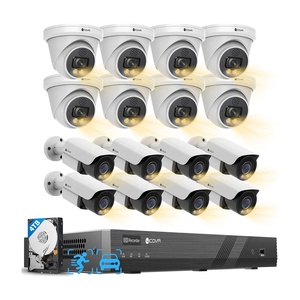 Système de caméra de sécurité PoE 16 canaux 5MP 4COVR 16 pièces avec disque dur 4 To, lumière hybride IA, couleur intégrale et audio bidirectionnel <span class=keywords><strong>pour</strong></span> la <span class=keywords><strong>surveillance</strong></span> à domicile et des magasins - Product Image 1