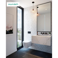 Fenêtre fixe triple vitrage moderne et minimaliste Huasin pour appartements en immeubles de grande hauteur, en alliage d'aluminium incassable pour entrées d'hôtels
