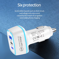 Pengisi Daya Mobil Cepat 42W PD25W 3-Port Tipe-C - Pengisi Daya Rokok Mobil Universal Multi-Protokol 3-in-1 Pengisi Daya Mobil Khusus Ponsel