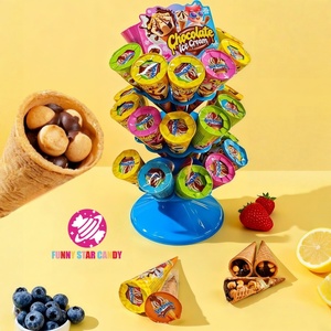 OEM Cornets de gaufrettes croustillantes en chocolat en forme de cône, chocolats sucrés, snacks en cornets de gaufrettes, vente en gros - Product Image 1