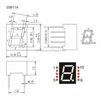 Ultra Bright 0.39 Inch 1 Digit Yellow Green 7 Segment Led Display Digital Tube Common Cathode Anode for Arduino Diy Project