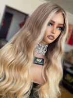 Perruque en cheveux humains chinois SHY, Lace Front, Cheveux bruts, Couleur personnalisée pour salon, Ligne de cheveux pré-épilée, Nœuds invisibles, Aspect naturel, Sur mesure