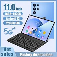 Tablet Android 10.1 Inci 16GB+512GB Dual SIM, Edukatif dengan Fitur Panggilan Telepon S23U Bermerek