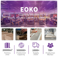 Porte en bois massif EOKO pour appartement, sans peinture, non toxique, ignifuge, avec mobilier assorti pour toute la maison