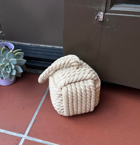 Outpost Cotton Rope <strong>Knot</strong> <strong>Door</strong> <strong>Stop</strong> with Handle Weighted Doorstop Twisted <strong>Knot</strong> Decorative Macrame Cord <strong>Door</strong> Stopper for Home - Product Image 6