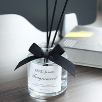 Diffuseur de parfum d'ambiance en verre de 150 ml avec nœud, huile essentielle de haute qualité, parfums personnalisés, ensemble de diffuseur à bâtonnets