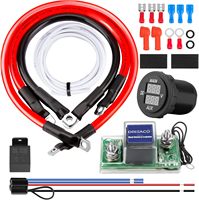 Werkslieferung 12V UTV Dual-Batterie-Isolator-Kit LED Digital Doppel-Voltmeter 6-Gauge-Kabelrelais für Honda Pioneer 1000 700 500