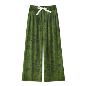 Pantalon ample à imprimé floral taille unique en viscose pour femme – Collection décontractée été 2026 - Product Image 4