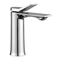 Robinet de lavabo moderne monocommande en alliage de zinc de haute qualité, finition chromée, mitigeur chaud/froid pour salle de bain, avec valve en céramique