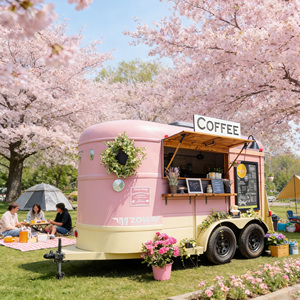 Large Capacity Mobile Kitchen <b>Trailer</b> Outdoor Festival Food Cart For Commercial Catering - Product Image 1