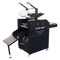 Machine à plastifier pneumatique entièrement automatique BYON XCFM-390Z à chaud et à froid, 8 m/min, pour papier, photographie, A4/A6/A5, avec collage thermique et gaufrage