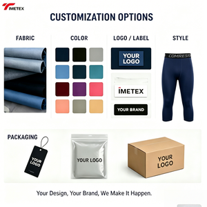 <span class=keywords><strong>Leggings</strong></span> de compression pour hommes TIMETEX, <span class=keywords><strong>leggings</strong></span> de sport personnalisés avec logo, couche de base, longueur <span class=keywords><strong>3</strong></span>/<span class=keywords><strong>4</strong></span>, pantalon de fitness pour la salle de sport - Product Image 6