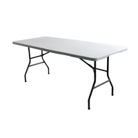 Table pliante légère et imperméable en plastique HDPE portable pour le camping en plein air, les pique-niques, le jardin, la terrasse, la pelouse, la salle à manger