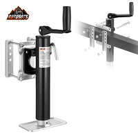 Vérin de remorque pivotant robuste 2000 lb, fixation par boulons, déplacement de 10 pouces, en acier au carbone galvanisé, manivelle manuelle, pour camping-car et utilitaire, ODM