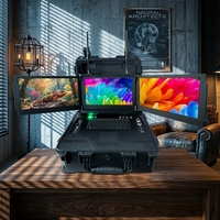 Notebook Industriale Robusto con Triplo Display da 15,6 Pollici, 16GB Intel Linux, Laptop Professionale Resistente
