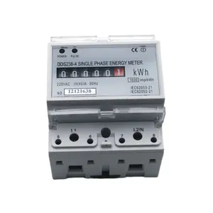 10(40) Een 230V 50Hz Eenfasige Din Rail Kwh Watt Uur Din-Rail Energiemeter Stap Motor Impulsregister Display