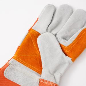 Gants <span class=keywords><strong>de</strong></span> soudage en cuir <span class=keywords><strong>de</strong></span> vache véritable, doublure isolante anti-étincelles, paume renforcée, antidérapants, pour travaux <span class=keywords><strong>de</strong></span> soudage métallique - Product Image 3