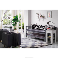 Lit simple tout acier de style nordique pour chambre d'enfant, usine, dortoir scolaire, appartement, maison résidentielle, mobilier pour enfants et adultes