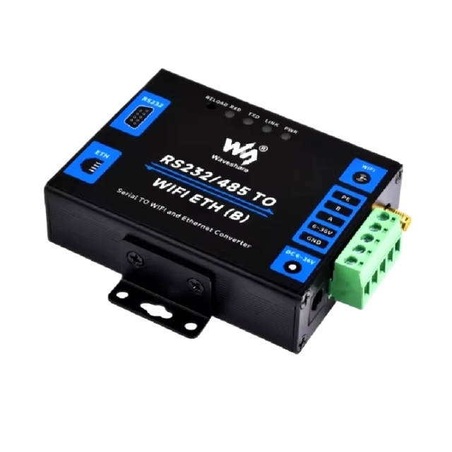 RS232/485 to WiFi Ethernet Converter Dual Network Serial Server Modbus Gateway Serial to TCP/IP Industrial Module DC6-36V