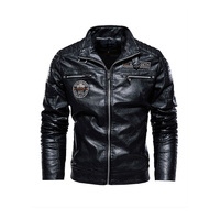 Veste coupe-vent d'hiver de haute qualité pour homme, veste rembourrée en cuir pour homme