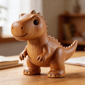 ไดโนเสาร์ไม้แกะสลักแบบสั่งทำพิเศษสำหรับเด็ก ของที่ระลึกพิพิธภัณฑ์เด็ก และของสะสมงานศิลปะ ผลิตในประเทศจีน - Product Image 1