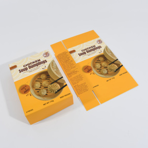 Caja de Embalaje de Alimentos Personalizada de Papel Kraft para Rollitos de Primavera Congelados, Calamares, Mariscos, Pollo, Dumplings y Cuartos de Muslo de Pollo - Product Image 3